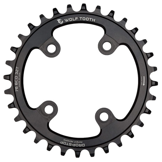 Πλατό WOLF TOOTH 76 BCD 10/11/12V Sram XX1/Specialized STOUT 4 Τρύπες 76mm Μαύρο