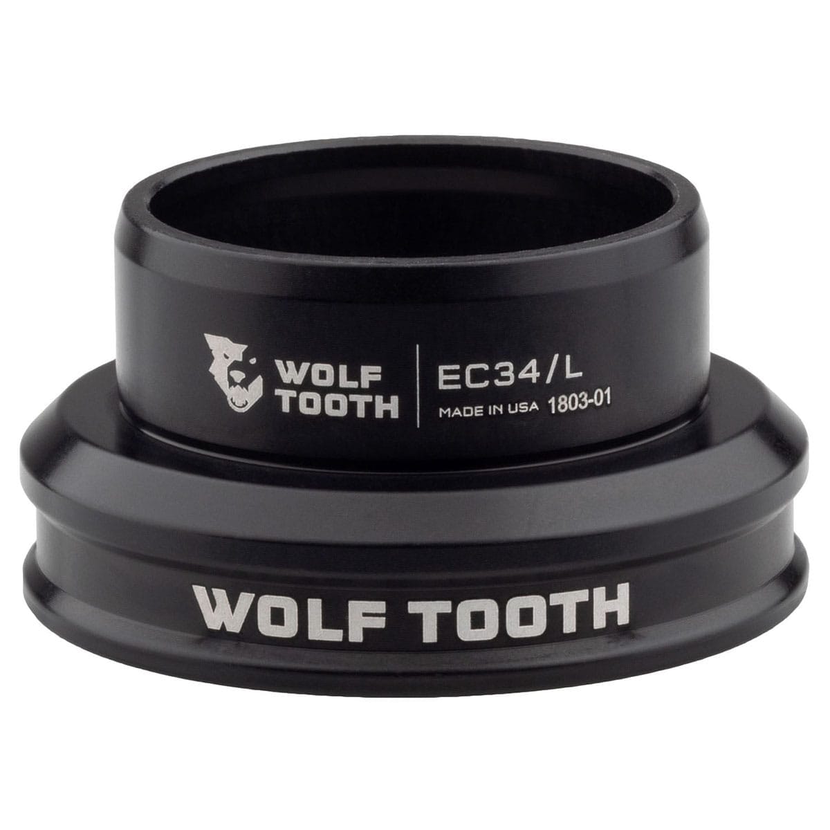 Lower Cup for External Headset WOLF TOOTH PREMIUM 1"1/8 EC34 Black