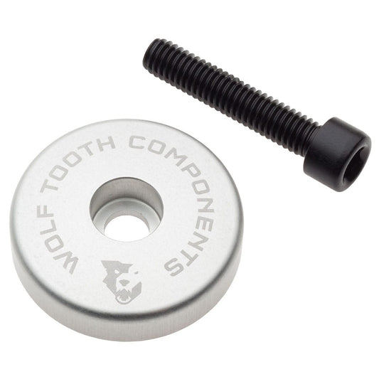 Korek mostka WOLF TOOTH z zintegrowaną przekładką 5 mm 1"1/8 srebrny