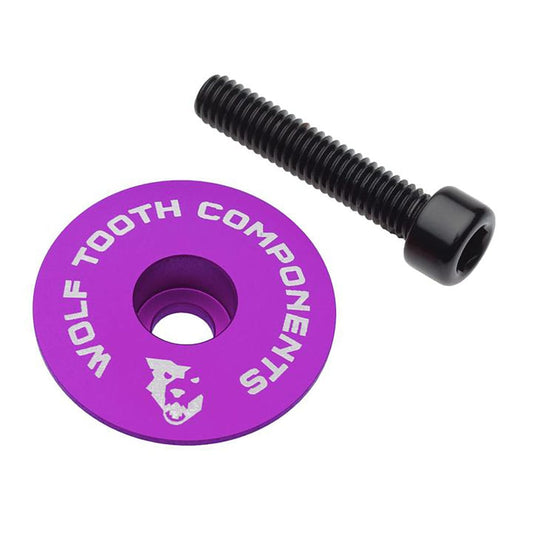 WOLF TOOTH Ultralight -ohjauskannattimen kansi ruuveineen 1"1/8 Violetti