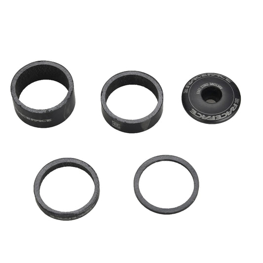 Sæt med afstandsstykker og styrhoved-dæksel RACE FACE Carbon 1"1/8"