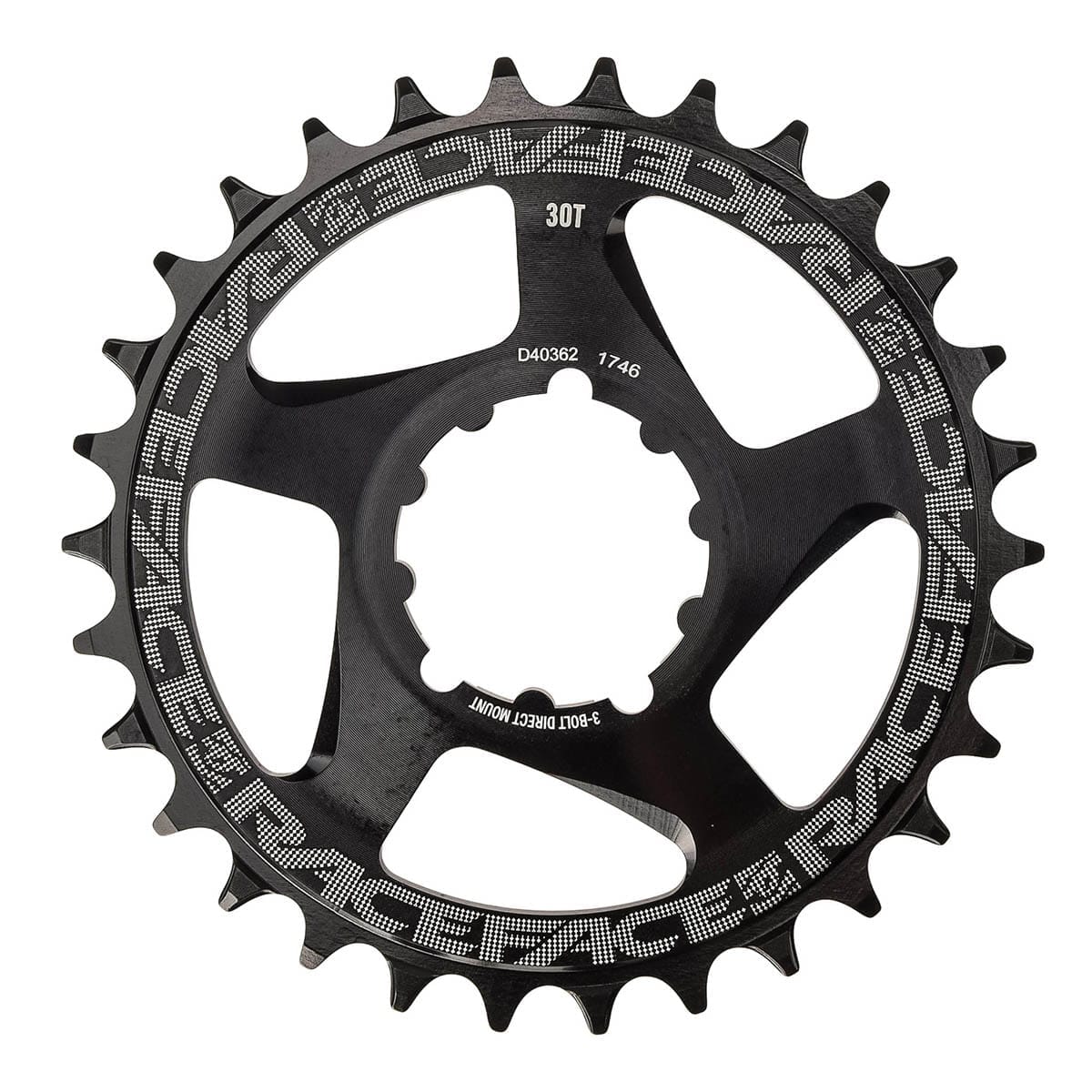 Yksinkertainen ketjupyörä RACE FACE NARROW WIDE 9/10/11/12V Direct Mount Yhteensopiva SRAM Musta