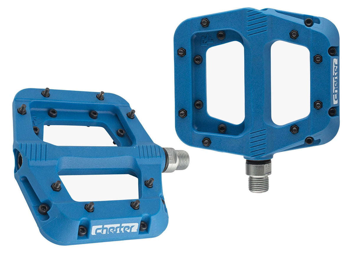 RACE FACE CHESTER Blue Flat Pedals
