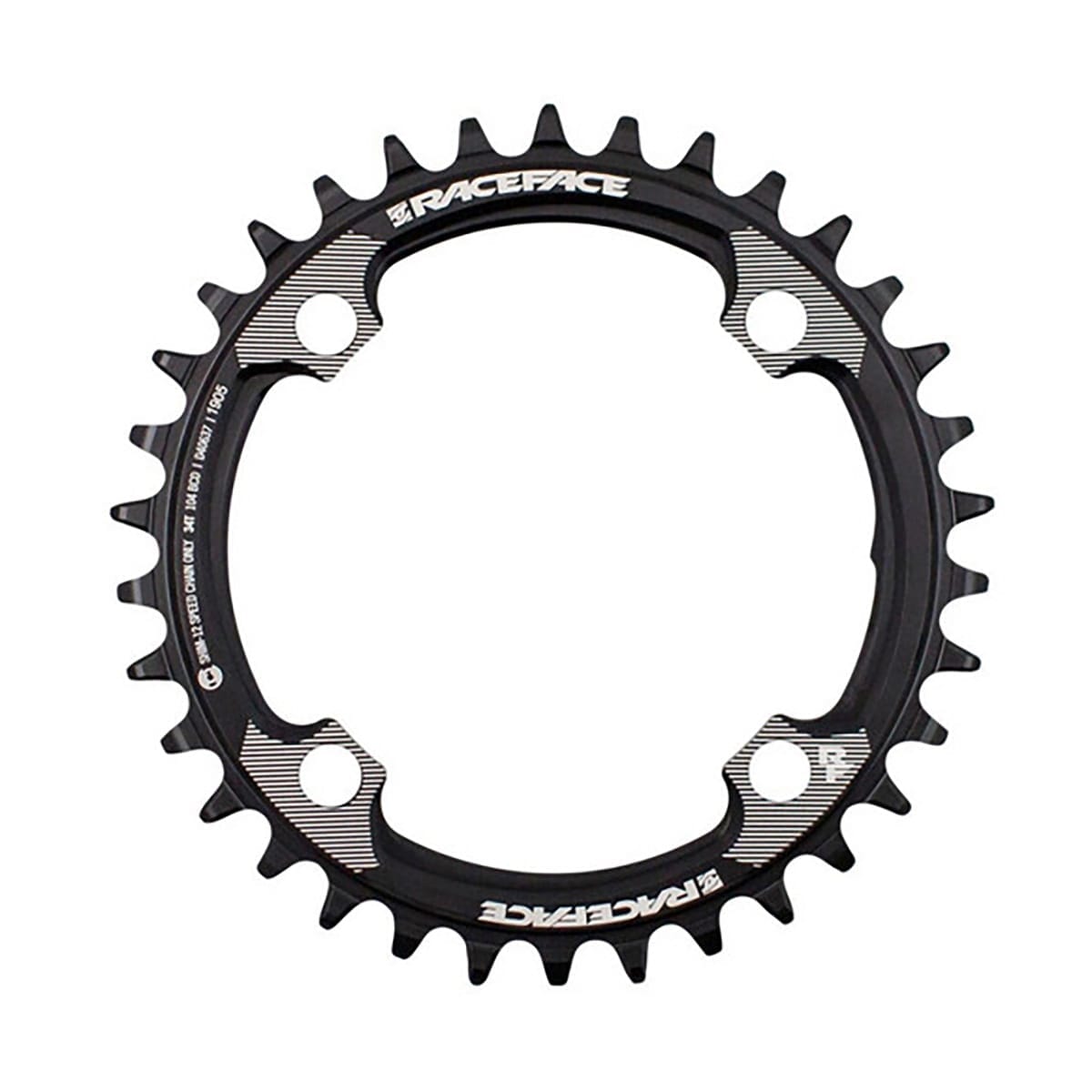 RACE FACE Single Chainring Compatible Shimano 12S 4 Bolt 104 mm Black