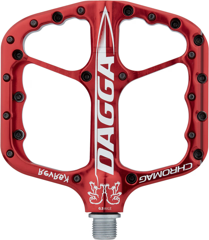 CHROMAG DAGGA CHRIS KOVARIK Red Flat Pedals