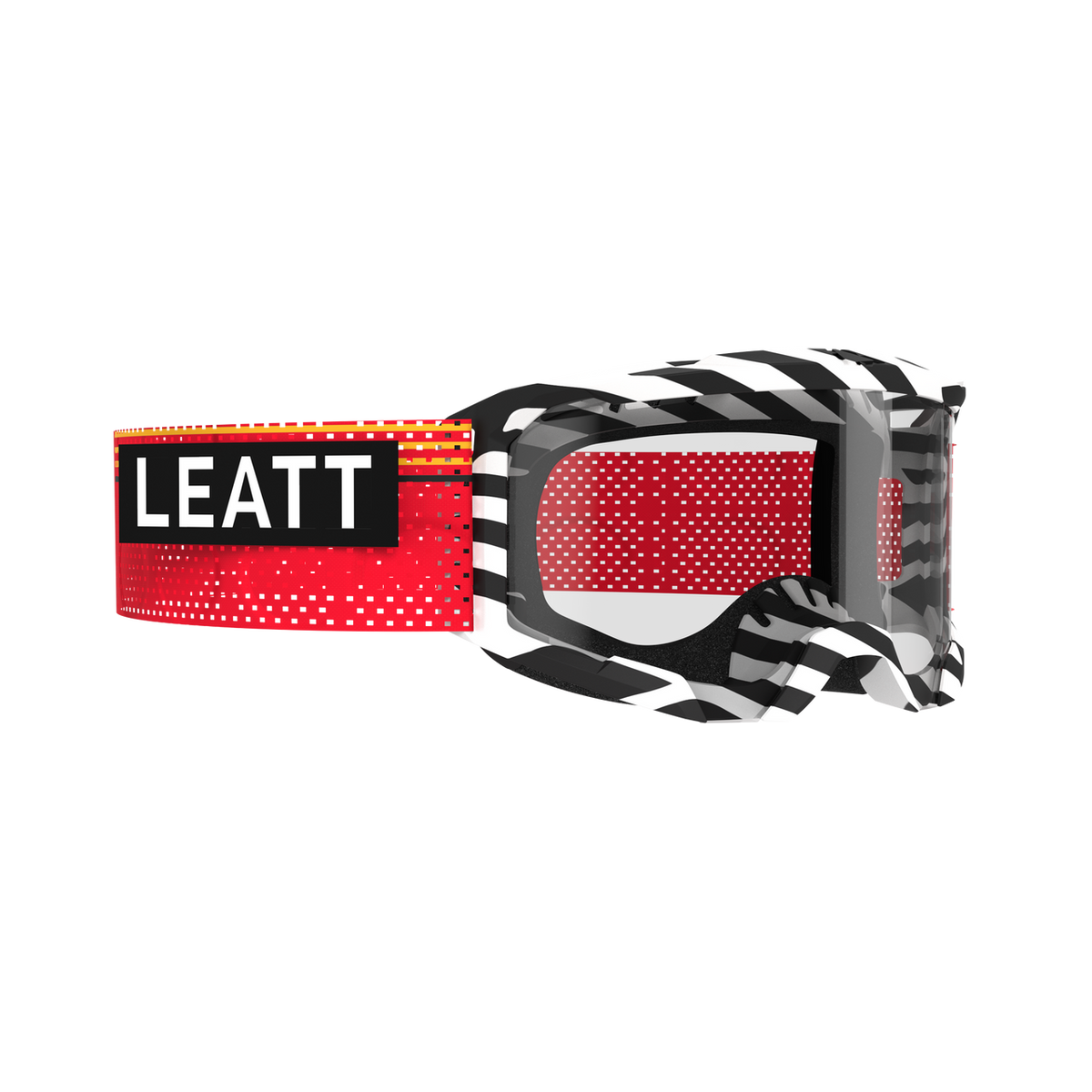 LEATT VELOCITY 4.0 MTB X-FLOW Stripe Red Transparent Lens MTB Goggle