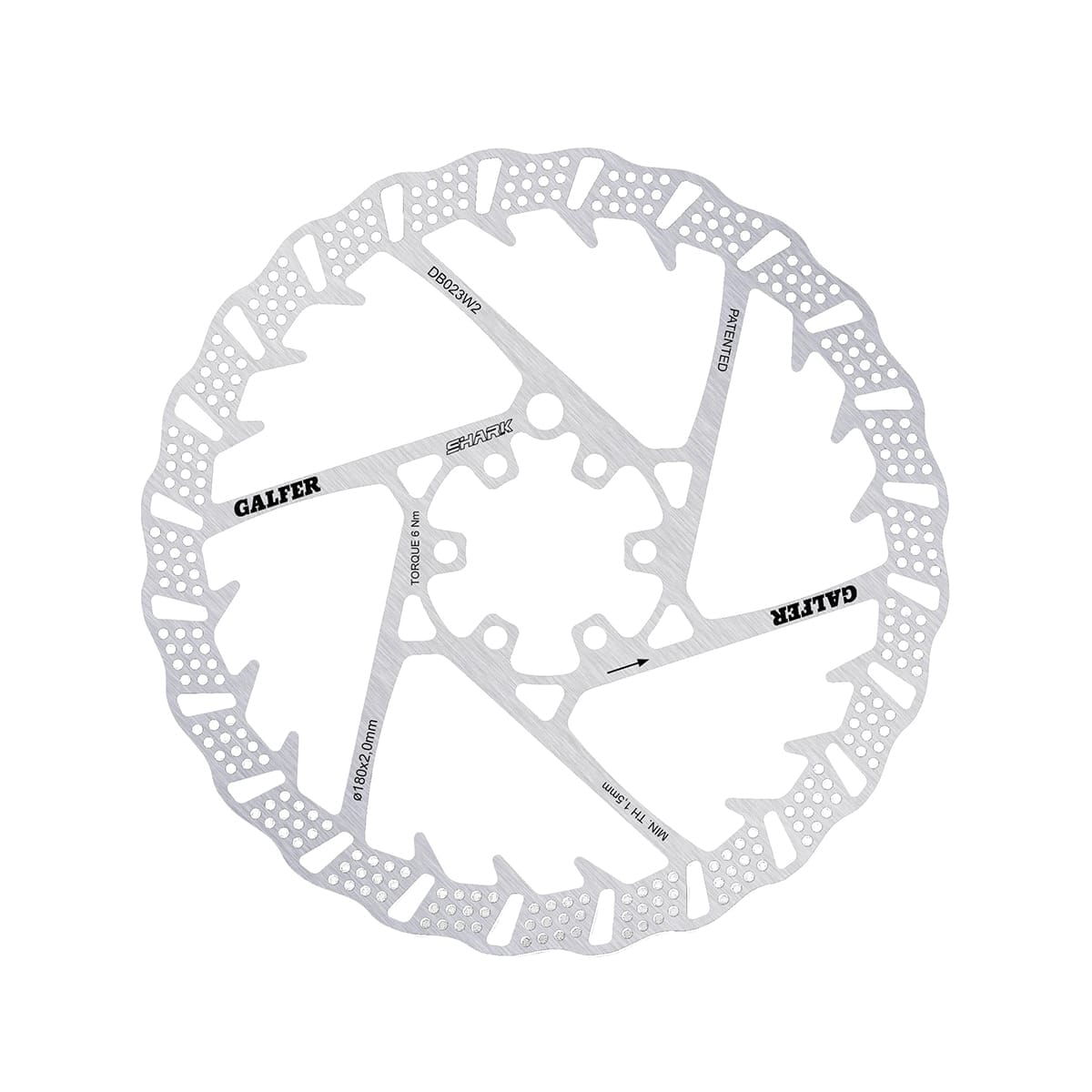 Δίσκος GALFER WAVE SHARK 2 mm 6 τρύπες