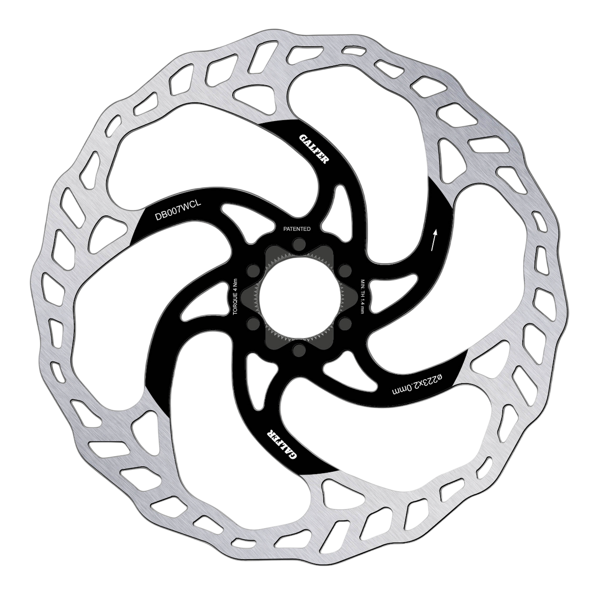 GALFER WAVE 2mm CENTER LOCK E-Bike Rotor