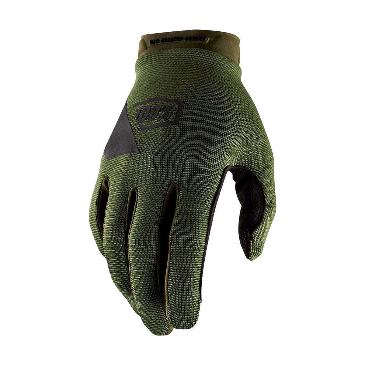 100% RIDECAMP Long Gloves Khaki/Black