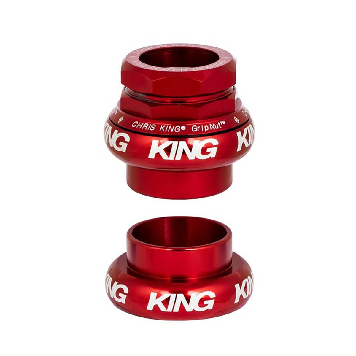 Eksternt Styreleje CHRIS KING GRIPNUT 1" EC30/EC30 Rød