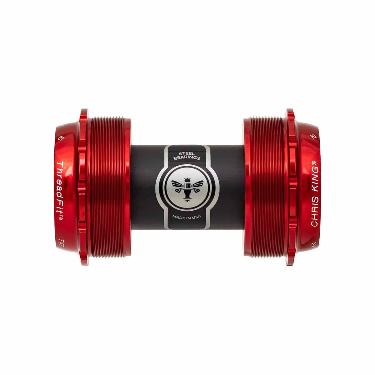 CHRIS KING ThreadFit T47 24x 68/73 mm Bottom Bracket Red