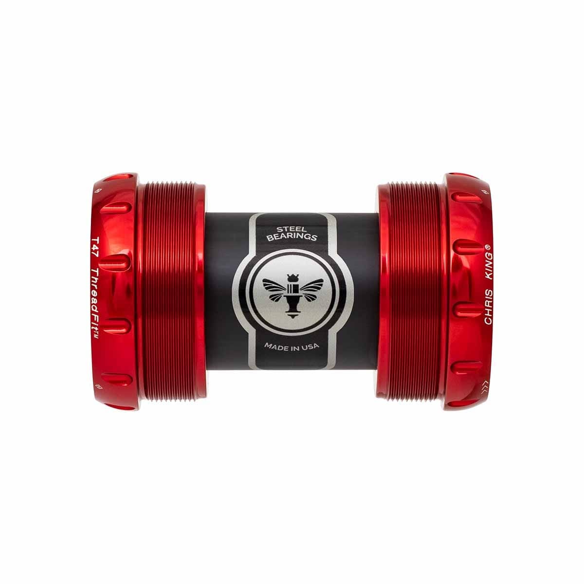 CHRIS KING ThreadFit T47 30x 68/73 mm Bottom Bracket Red