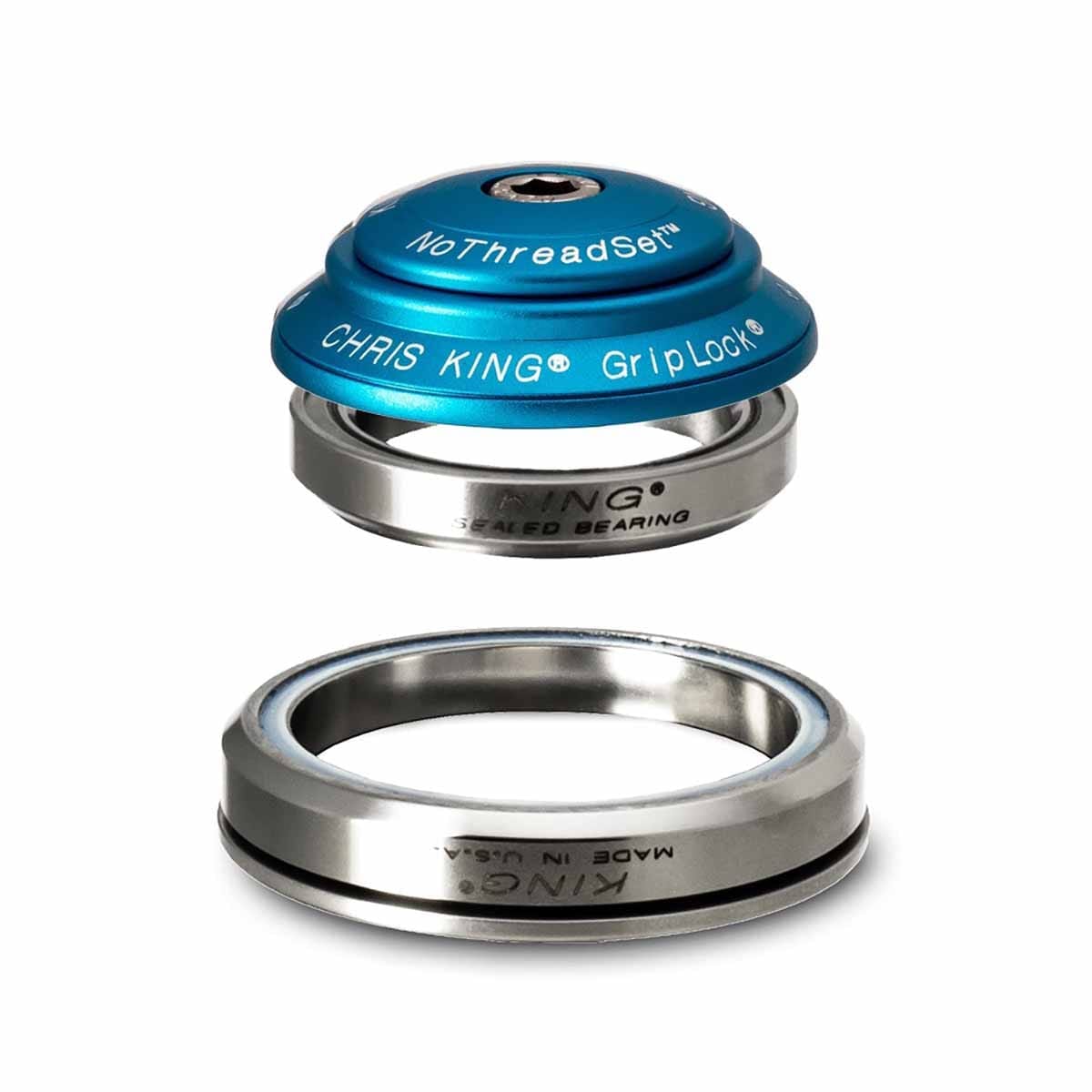 CHRIS KING DROPSET 3 1"1/8-1.5" IS41/IS52 36° Turquoise Integrated Headset