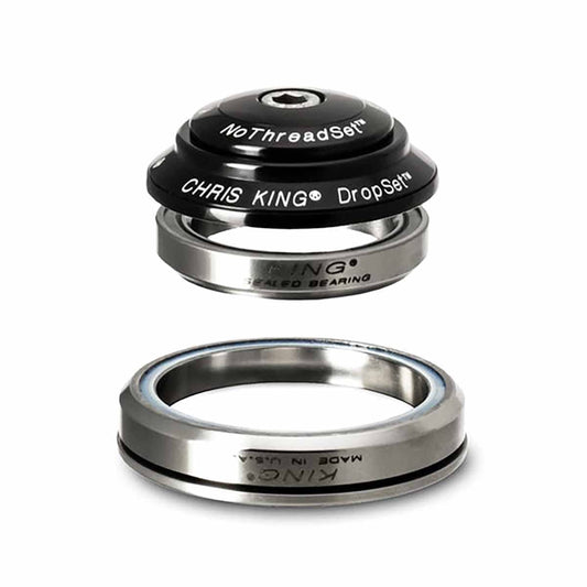 Integreret styrleje CHRIS KING DROPSET 2 1"1/8-1,5" IS42/IS52 45° Keramik Sort