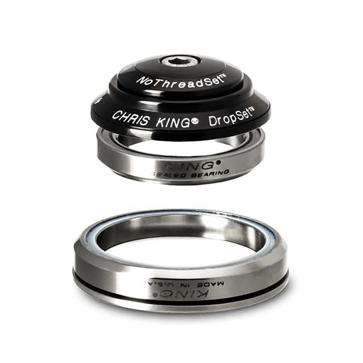 CHRIS KING DROPSET 3 1"1/8-1.5" IS41/IS52 36° Ceramic Integrated Headset Black