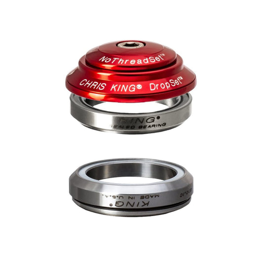 CHRIS KING DROPSET 4 1"1/8 IS42 45° Integrated Headset Red