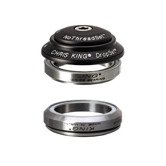 Integreret styrleje CHRIS KING DROPSET 4 1"1/8 IS42 45° Mat Sort