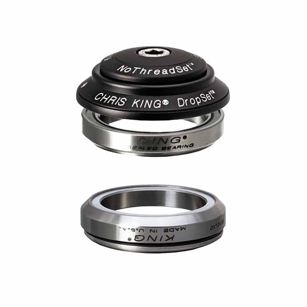 CHRIS KING DROPSET 4 1"1/8 IS42 45° Ceramic Black Integrated Headset