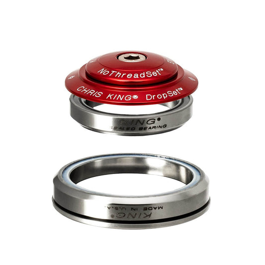 CHRIS KING DROPSET 5 1"1/8-1.5" IS42/IS52 Integrated Headset Red