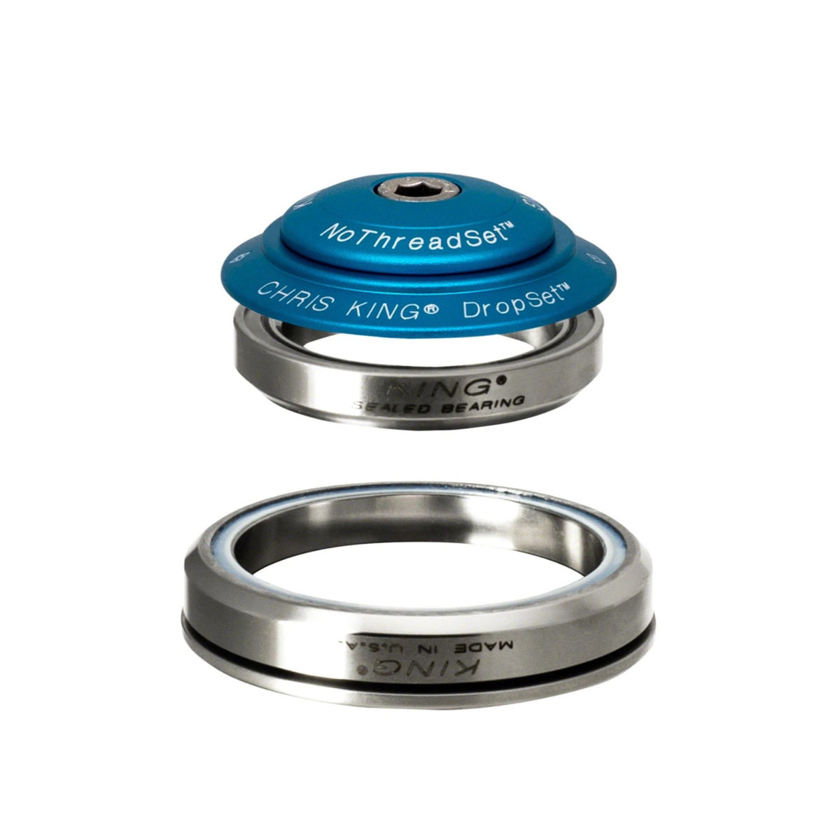 CHRIS KING DROPSET 5 1"1/8-1.5" IS42/IS52 Integrated Headset Turquoise