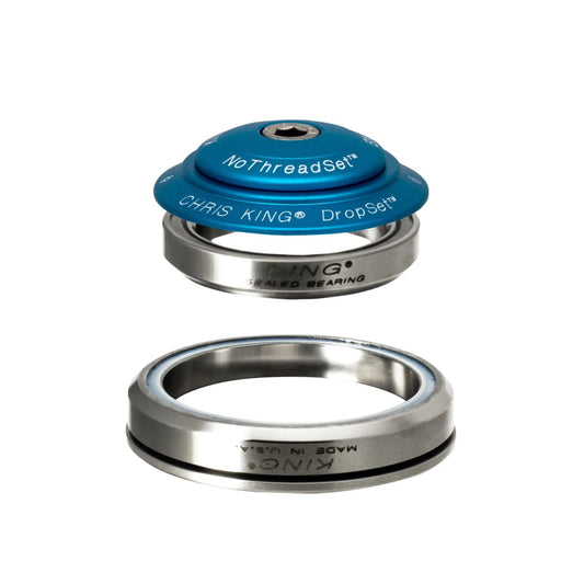CHRIS KING DROPSET 5 1"1/8-1.5" IS42/IS52 Integrated Headset Turquoise