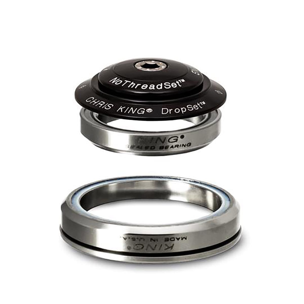 CHRIS KING DROPSET 5 1"1/8-1.5" IS52 Ceramic Integrated Headset Black