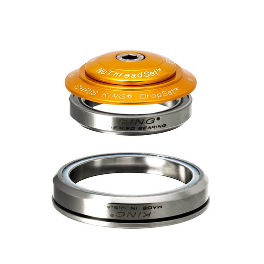 CHRIS KING DROPSET 5 1"1/8-1.5" IS42/IS52 Integrated Headset Gold