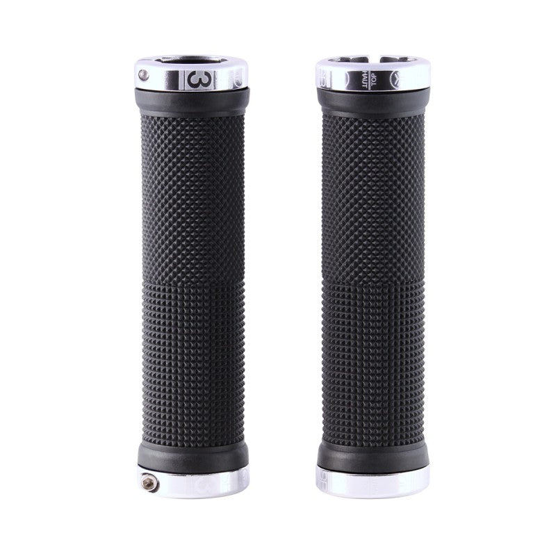 SB3 KHEOPS Lock-On Grips 129 mm Black/Silver