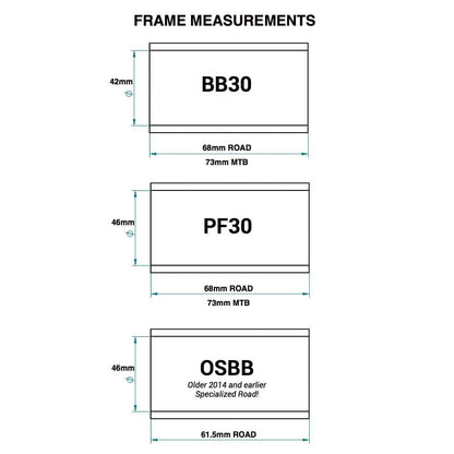 PRAXIS BB/PF30 73 mm pedaalide laager