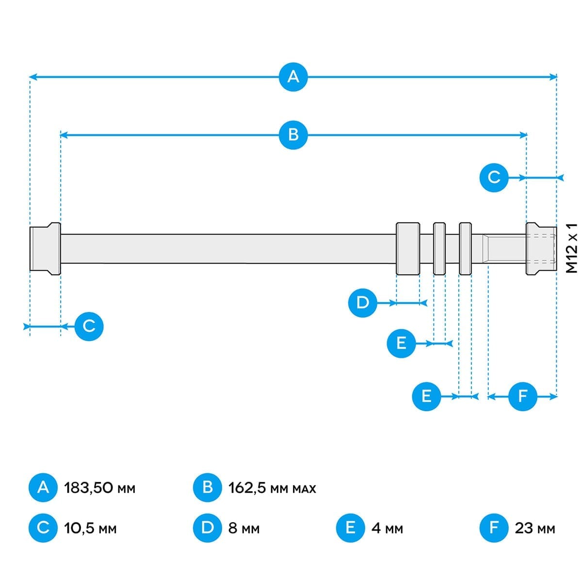 TACX T1707 E-Thru 12x1 mm bagakseladapter