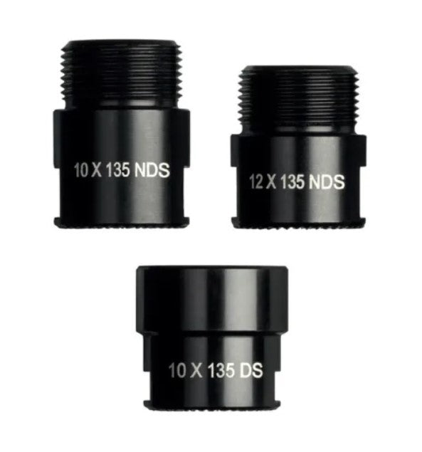TACX doorgaande as adapterset 135x10 & 135x12mm