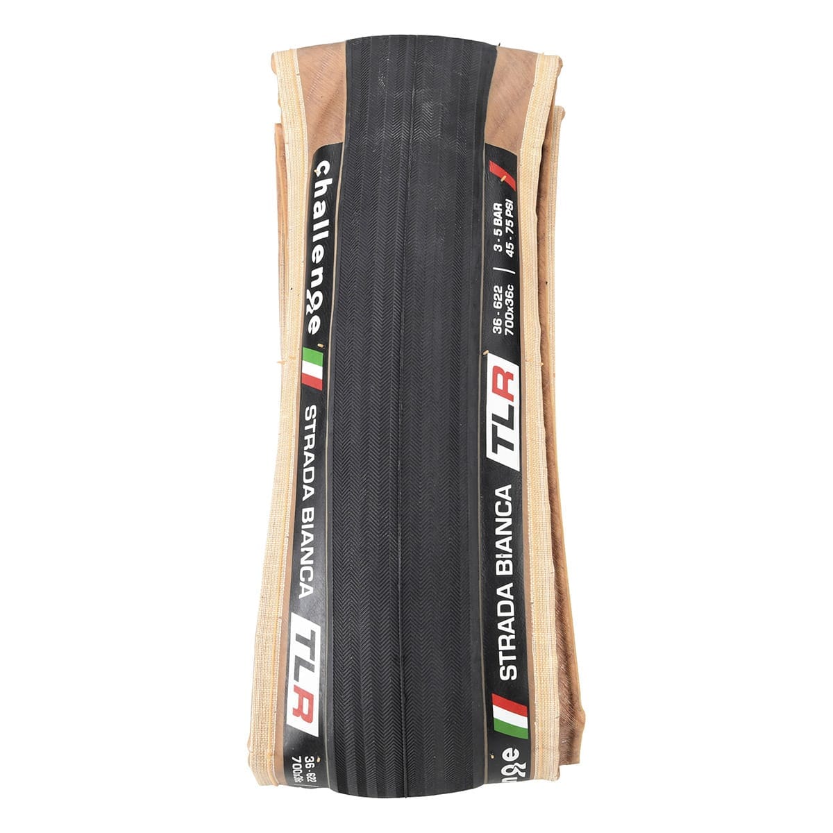 Däck CHALLENGE STRADA BIANCA NILON SUPERLIGHT 700x36 Tubeless Ready Beige