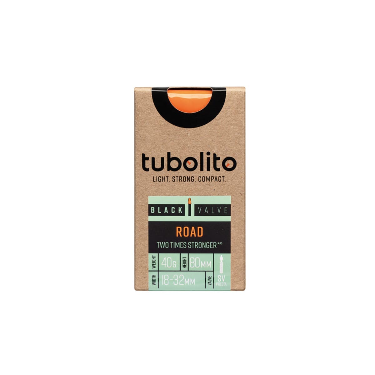 Slange TUBOLITO ROAD 700x18/32 Presta 80 mm Sort