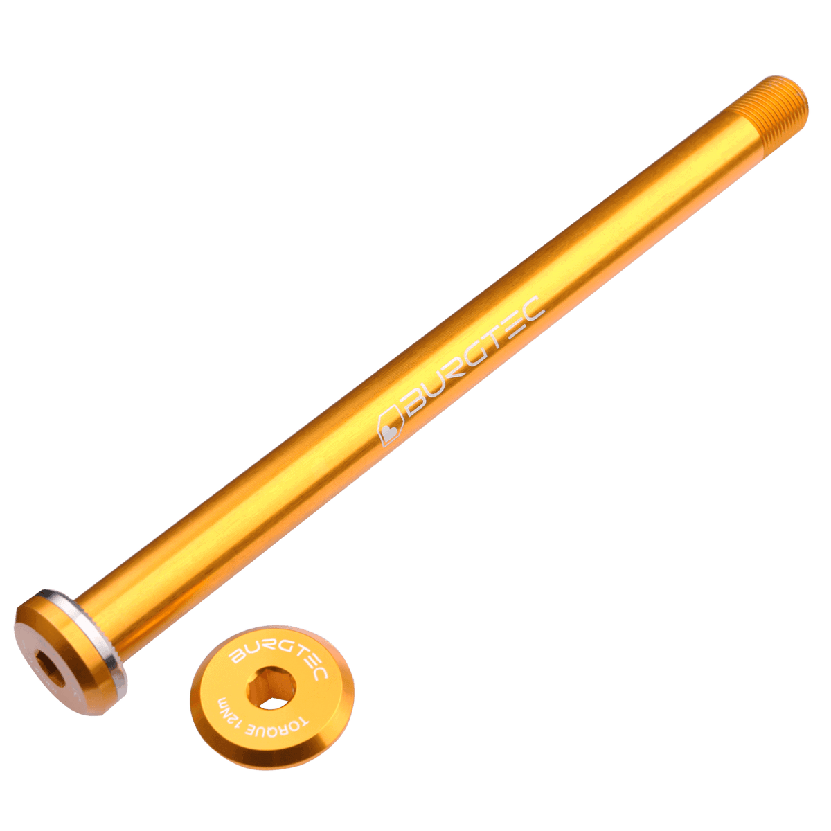 BURGTEC 168.5mm Rear Wheel Axle for Santa Cruz Frames Gold