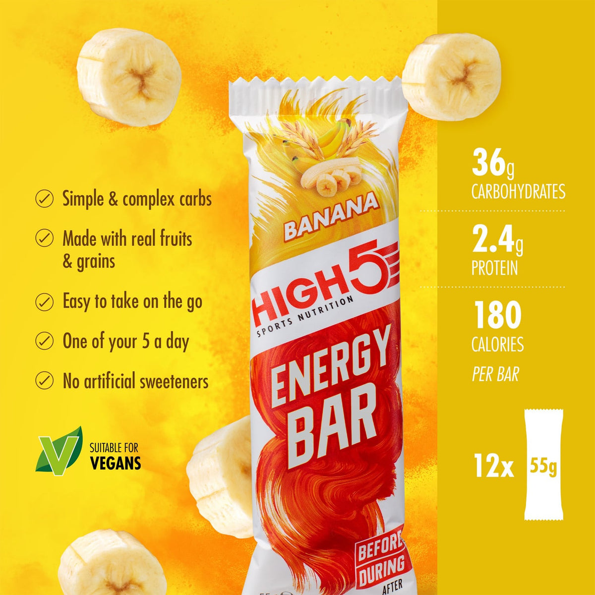HIGH5 ENERGY BAR (55g) Banana