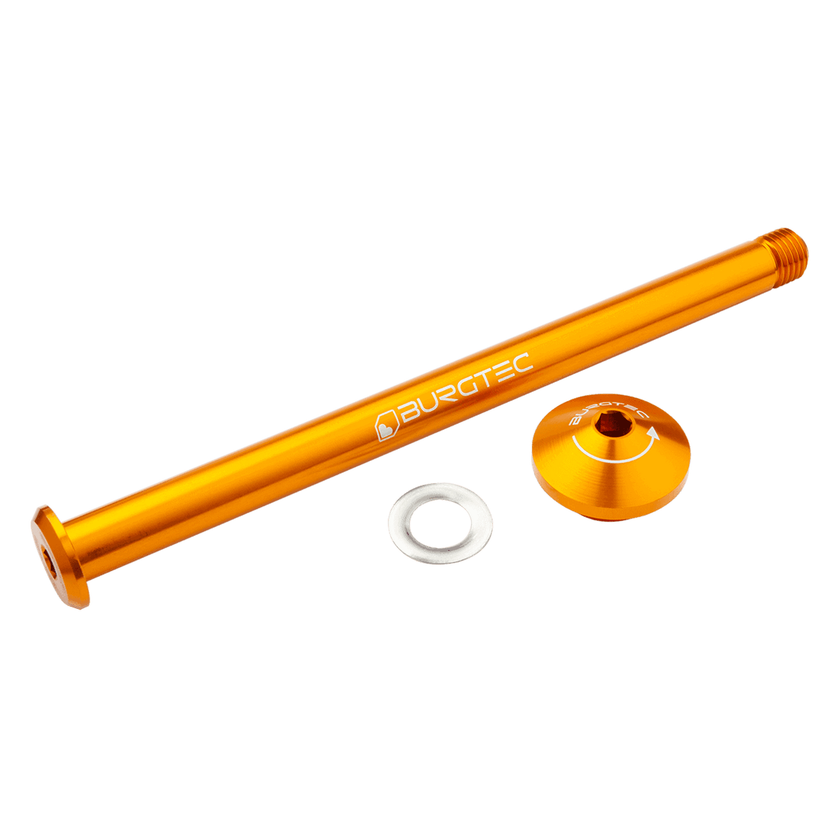 Oś Tylnego Koła BURGTEC 171mm do Ramy Yeti Pomarańczowa