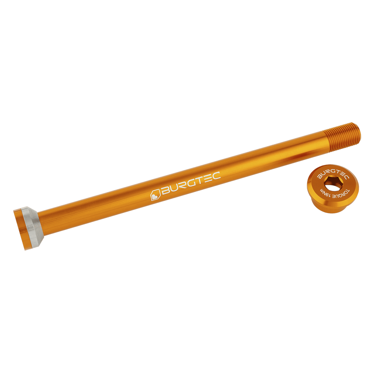 BURGTEC 171mm Rear Wheel Axle for Transition Frames Orange
