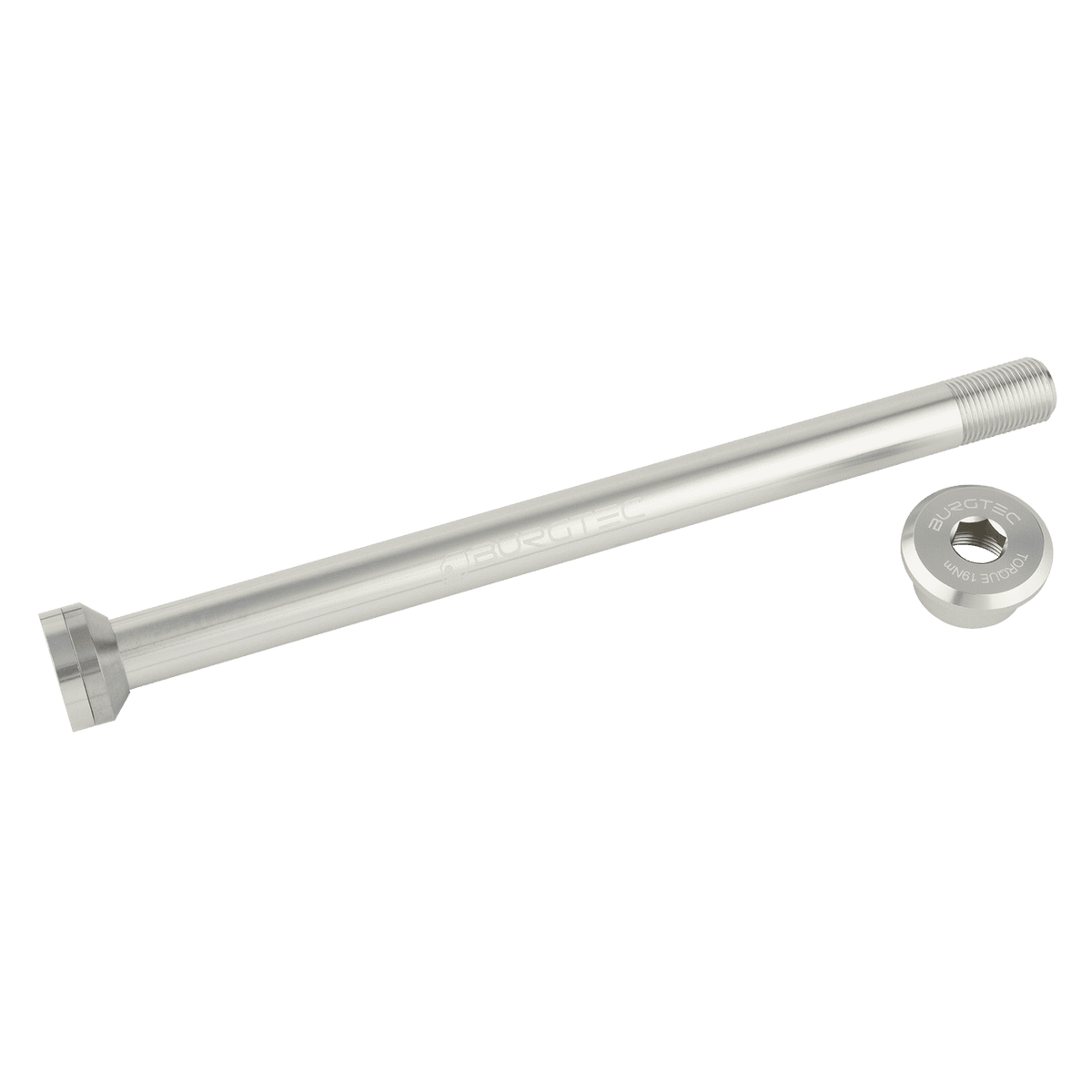 Baghjulsaksel BURGTEC 171mm til Transition Rammer Sølv