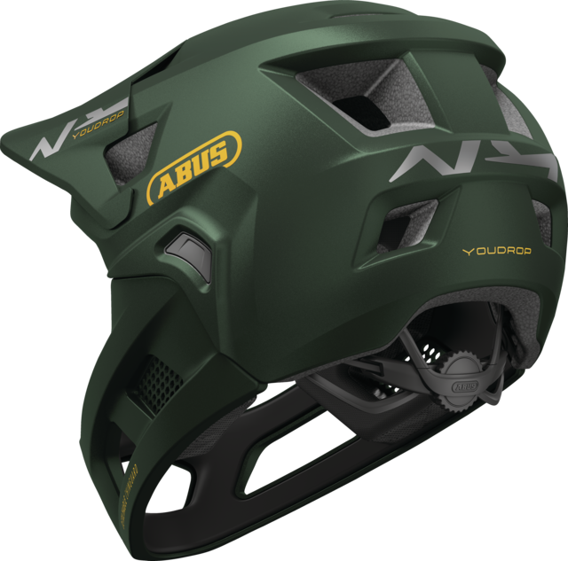Helm MTB ABUS YOUDROP FF Junior Moss Groen