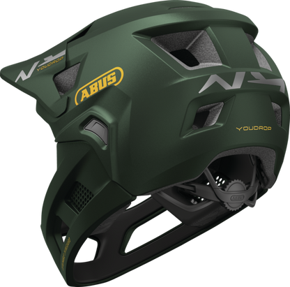 Cască MTB ABUS YOUDROP FF Junior Verde Moss