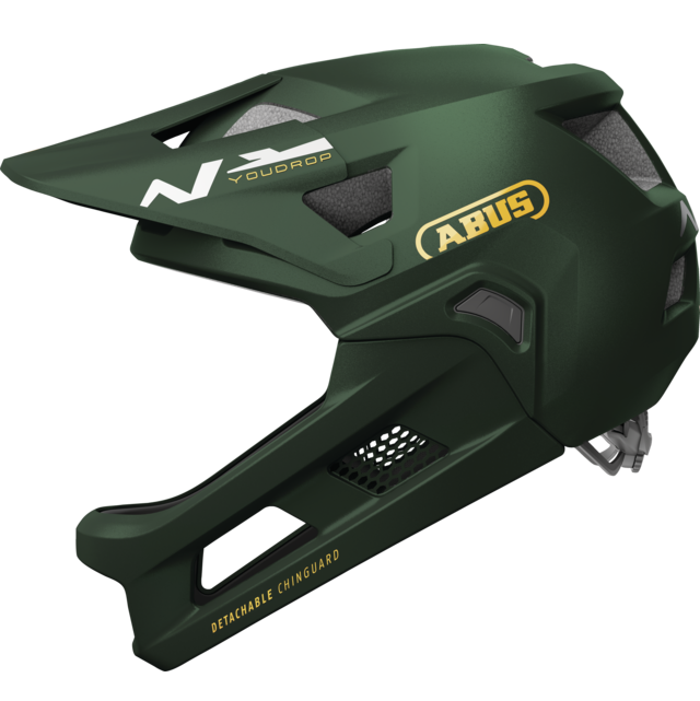 Helm MTB ABUS YOUDROP FF Junior Moss Groen