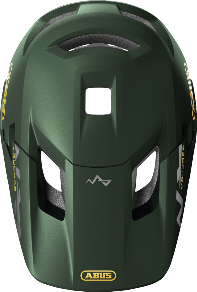 Helm MTB ABUS YOUDROP FF Junior Moss Groen