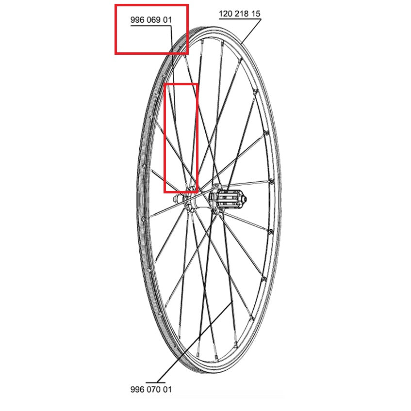 Sæt med 10 For-/Bageger MAVIC CROSSRIDE UB 08