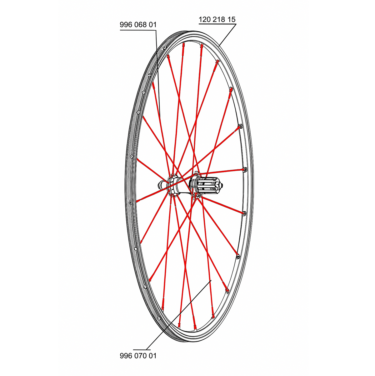 MAVIC CROSSRIDE UB Rear Spoke Kit (x10) 276mm