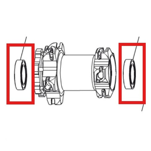 Kit 2 fornavleleje MAVIC 6 huller aksel 9/12/15mm 20x32x7mm (6804)