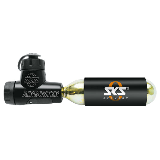 SKS GERMANY AIRBUSTER CO2 Inflator + 16 g Threaded CO2 Cartridge (x1)