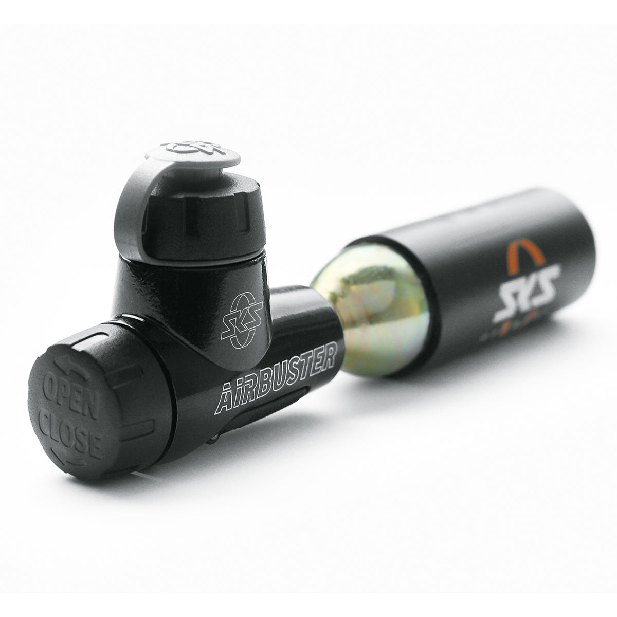 SKS GERMANY AIRBUSTER CO2 Inflator + 16 g Threaded CO2 Cartridge (x1)
