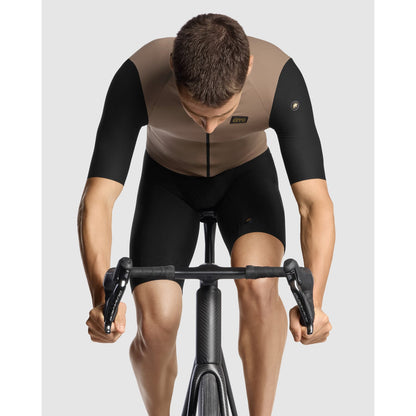 Dres ASSOS EQUIPE RS S11 s krátkými rukávy černý/béžový