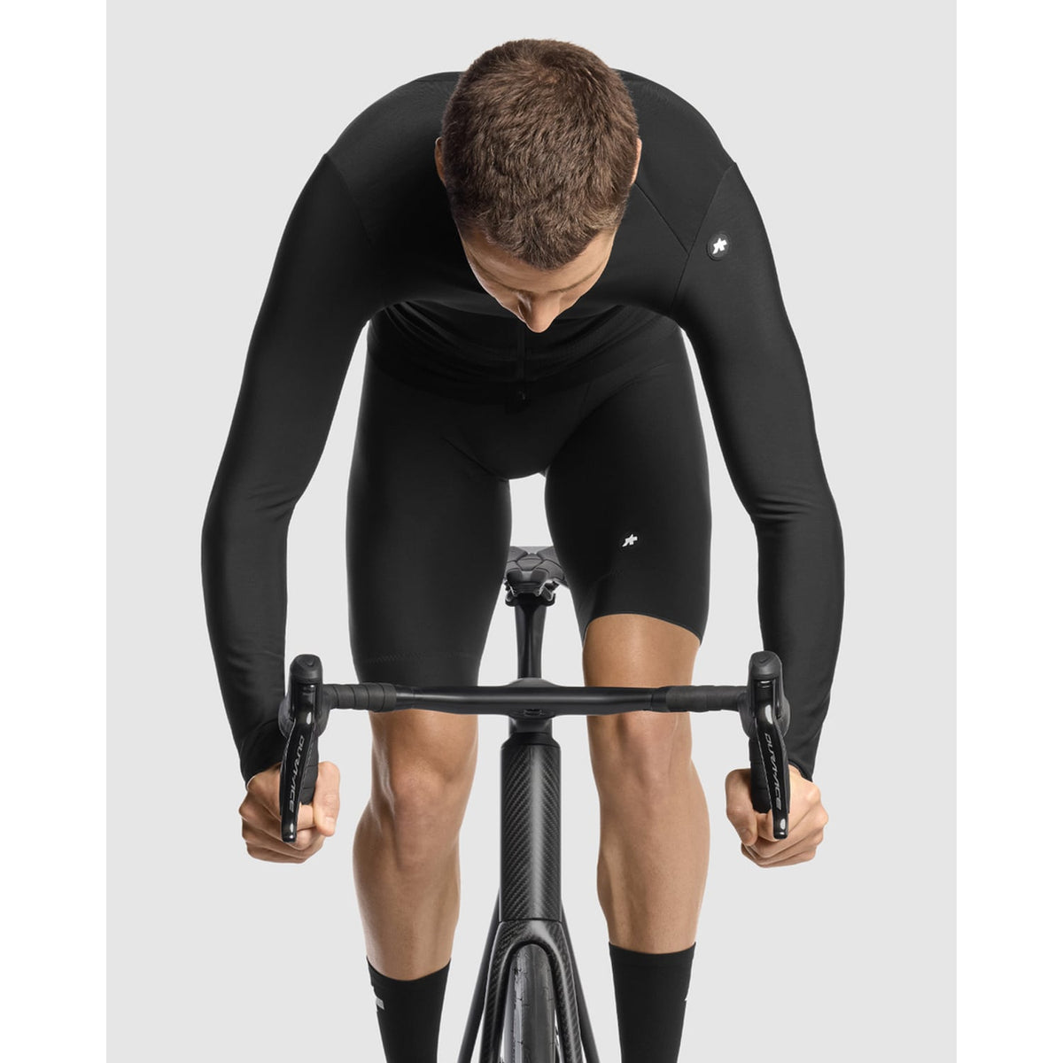 Trøje ASSOS EQUIPE R SPRING FALL S11 Lange Ærmer Sort