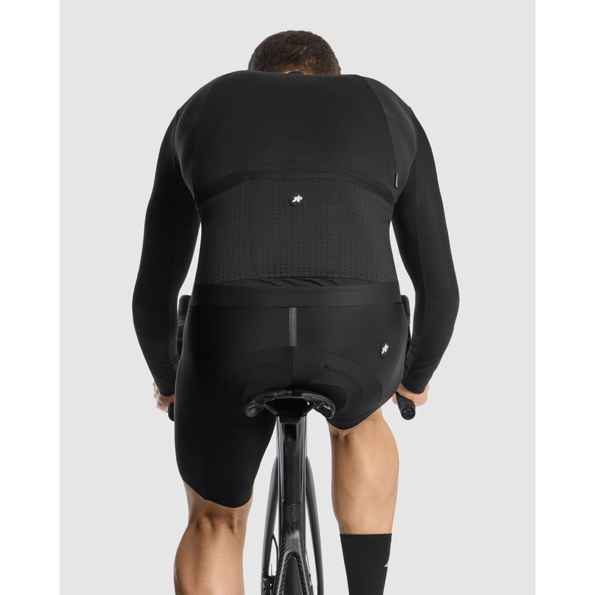 Trøje ASSOS EQUIPE R SPRING FALL S11 Lange Ærmer Sort